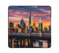 FHESDCW Sunset Bridge Coperta da picnic con borsa con cerniera, impermeabile, portatile, per esterni, leggera, pieghevole, per spiaggia, campeggio, parco, 200 x 200 cm