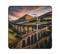FHESDCW Sunset Over Elevated Bridge Coperta da picnic con borsa tote con cerniera, coperta portatile impermeabile per esterni, leggera, pieghevole, tappetino per esterni, per spiaggia, campeggio