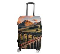FHESDCW Sunset over Elevated Bridge Copribagagli per valigie, accessori da viaggio lavabili, protezione antigraffio e antipolvere per bagagli da 48-81 cm, Stile:, S, Classico