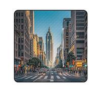 FHESDCW Tall Buildings in The City Coperta da picnic con borsa tote con cerniera, coperta impermeabile portatile per esterni, leggera e pieghevole, per spiaggia, campeggio, parco, 150 x 150 cm