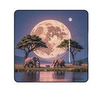 FHESDCW The Elephant Walks - Coperta da picnic con borsa con cerniera, impermeabile, portatile, per esterni, leggera, pieghevole, per spiaggia, campeggio, parco, 200 x 200 cm