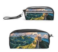 FHESDCW The Great Wall - Astuccio grande con cerniera, da appendere, impermeabile, per viaggi, astuccio vintage in pelle per donne e uomini