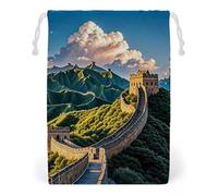 FHESDCW The Great Wall Borsa in tela con coulisse, sacchetti riutilizzabili per gioielli da viaggio, sacchetti lavabili per regali, caramelle, cosmetici, 20 x 25 cm