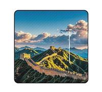 FHESDCW The Great Wall of China - Coperta da picnic con borsa con cerniera, impermeabile, portatile, per esterni, leggera, pieghevole, per spiaggia, campeggio, parco, 200 x 200 cm