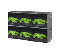 FHESDCW The Green Snake - Scatola portaoggetti pieghevole con manici, cubi portaoggetti Oxford resistenti, 6 pezzi, organizer pieghevole per armadio, per casa, scaffale, ufficio, viaggi