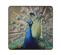 FHESDCW The Peacock - Coperta da picnic con cerniera, impermeabile, portatile, per esterni, leggera, pieghevole, per spiaggia, campeggio, parco, 200 x 200 cm