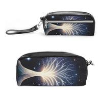 FHESDCW The Tree of Psychic Life, astuccio grande capacità con cerniera, borsa per cosmetici da appendere, impermeabile, per viaggi, astuccio vintage in pelle per donne e uomini