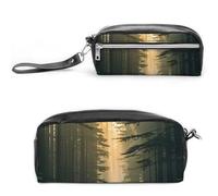 FHESDCW The Tyndall - Astuccio per matite, grande capacità, con cerniera, da appendere, impermeabile, per viaggi, vintage, in pelle, per donne e uomini