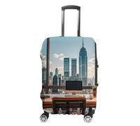 FHESDCW Urban Architecture - Copribagagli per valigie, accessori da viaggio lavabili, antigraffio e antipolvere, adatto per bagagli da 48 a 81 cm, Stile:, M, Classico