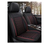 FHFB Set Coprisedili Auto Coprisedile Auto Universale In Lino Accessori Per NISSAN Tutti I Modelli Per X-Trail Per Versa Per Sulphy Per Teana Protezioni Seggiolini Protezione Sedile(Nero rosso)