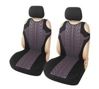 FHFB Set Coprisedili Auto Coprisedili Universali Per Auto Anteriori Accessori Interni In Spugna Di Rete Design T-shirt Per Auto/camion/furgone 2 Pezzi Protezione Sedile(Gray front covers 1)