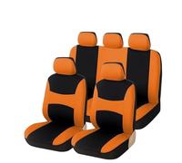 FHFB Set Coprisedili Auto Protezioni Per Seggiolini Auto Per Citroen 5 Posti Coprisedili Per Per Cuscini Universali Per Protezione Sedile(Orange full set)