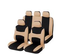 FHFB Set Coprisedili Auto Protezioni Per Seggiolini Auto Per Citroen 5 Posti Coprisedili Per Per Cuscini Universali Per Protezione Sedile(Beige full set)