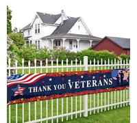 FHGG Grazie Veterans Day Banner Decorazioni Fondali Felice Memoriale Indipendenza Patriottica Esercito Decorazione Militare Grazie per il Tuo Servizio Decorazione Del Partito Esterno Interno