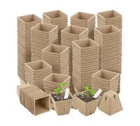 FHGSPQWM 100 contenitori biodegradabili per piantine di torba, adatti per vari tipi di piante, compostabili, vasi per vivaio