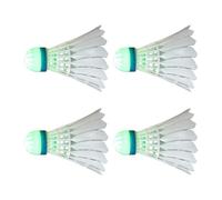 FHGSPQWM 4Pcs Luminously Antivento Badminton Ball LED Illuminato Volani Illuminazione Sport Badminton per la Notte Formazione Notturna Volani Glow