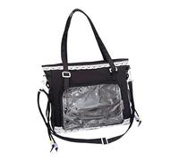 FHGSPQWM Borsa a tracolla trasparente alla moda Itabag a tracolla con display anime borsa a tracolla per donne ragazze regali trasparente messaggeri, Nero