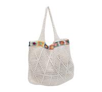 FHGSPQWM Borsa da spiaggia da donna lavorata a maglia, borsa alla moda elegante ascella casual vacanza per viaggi tutti i giorni donna spiaggia lavorata a maglia ascellare, Bianco Ape