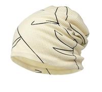 FHGSPQWM Cappello da donna alla moda con teschio, con protezioni solari e turbante caldo e confortevole, per attività all'aperto e viaggi, essenziale per l'inverno, Beige, M