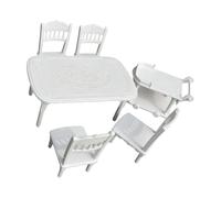 FHGSPQWM Casa delle bambole Carrello Cibo Sedia Modello Realistico Tavolo Bambole Cibo Carrello Sedia Gioco di Ruolo Giocattolo Da Collezione Miniature