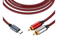 FHGSPQWM Cavo audio da USB C a 2 RCA da USB tipo C a 2RCA maschio, splitter a Y, cavo stereo di ricambio per amplificatori, mixer, teatro, telefono, amplificatori, connettori