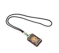 FHGSPQWM Collana leggera e confortevole con ciondolo in ebano e rame, amuleto buddista da indossare tutti i giorni, One Size, come descritto, come descritto