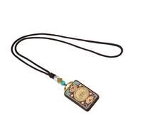 FHGSPQWM Collana leggera e confortevole con ciondolo in ebano e rame, amuleto buddista da indossare tutti i giorni, One Size, come descritto, come descritto
