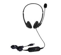 FHGSPQWM Comode Cuffie PC Riduzioni di Rumore Staccabile Microfono USB C Convertitore Uditivo Per Conference Calls Gaming Cuffie Per PC