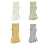 FHGSPQWM Confezione da 4 paia di calzini sportivi imbottiti, separatore per dita dei piedi, in tessuto resistente all'usura, per uso quotidiano, set di cotone con dita divise