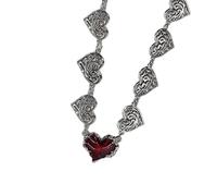 FHGSPQWM Elegante collana con ciondolo ispirato a incisioni floreali e nappe dinamiche abbellimenti catena clavicola gioielli culturali regalo