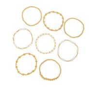 FHGSPQWM Elegante set di ciondoli a forma di croce con design hip hop e perle finte per l'uso quotidiano, Misura unica, come descritto