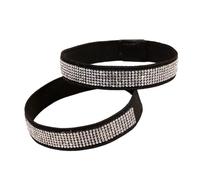 FHGSPQWM Fermi antiscivolo per tacchi alti cinghie elastiche strass fascia elastica tacco alto fermi scarpe cinghie per calzature da donna lacci per scarpe di cristallo, A, Taglia unica