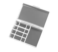 FHGSPQWM Piccola scatola di immagazzinaggio trasparente della cassa della batteria della casa contenitore organizzazione per gioielli viti piccoli accessori cassa della batteria con gestione dei cavi