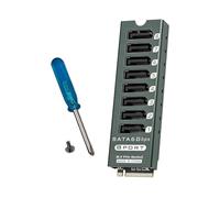 FHGSPQWM Scheda di espansione PCIe SATA3 con custodia in alluminio con 8 porte e 6 Gbps di trasferimento dati PCIe Scheda di espansione di archiviazione