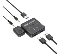 FHGSPQWM USB3.0 Switcher 2 In 1 Out/1 In 2 Out USB Computer Sharing Tastiera E Stampante Scanner Webcam Splitter Tastiera Stampante