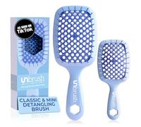 FHI Heat - Set combo di spazzole districanti UNbrush Original & Mini, per tutti i tipi di capelli umidi/asciutti, spazzola districante antistatica DuoFlex e ventilata per uno styling senza dolore