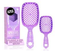 FHI Heat - Set di spazzole districanti UNbrush, con spazzola originale e spazzola mini per tutti i tipi di capelli bagnati/asciutti, setole antistatiche DuoFlex, con prese d’aria, styling senza dolore