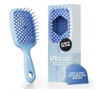 FHI Heat Unbrush Spazzola districante per spazzolare senza dolore tutti i tipi di capelli bagnati o asciutti, setole antistatiche DuoFlex resistenti, impugnatura leggera, spazzola ventilata, viola blu