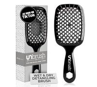FHI Heat UNbrush Spazzola districante indolore per tutti i tipi di capelli, bagnati o asciutti, setole antistatiche DuoFlex resistenti, manico leggero, spazzola per capelli ventilata, grigio