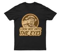 FHIAYRX Look Not Into The Eyes T-Shirt Funny Graphic Men's Cotton Short Sleeves
