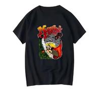 FHIAYRX Murphy s Law Graphic Short Sleeve Unisex Men Women Vintage Washed Top for Everyday Wear Soft Versatile