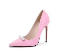 FhiHUEpr Décolleté Eleganti da Damigella d'Onore da Donna - Tacchi a Spillo Comfort da 12 cm - per L'Ufficio Quotidiano, Il Matrimonio, la Discoteca, Le Prestazioni di trascinamento,Rosa,38 EU