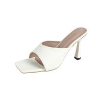 FhiHUEpr Mule da Donna Taglia Grande con Punta Quadrata e Tacco a Stiletto