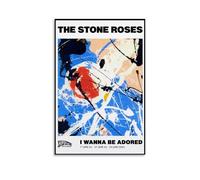FHILTNMWC Poster con cornice in legno con cornice in legno, motivo The Stone Roses, rock band, minimalista, vintage, per casa, camera da letto, garage, art deco, 40 x 60 cm, senza cornice