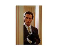 FHILTNMWC Poster con foto di Christian Bale con cornice in legno, per casa, camera da letto, garage, art deco, 40 x 60 cm, senza cornice