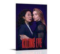 FHILTNMWC Poster con stampa artistica da parete su tela, motivo "Killing Eve, Spy Thriller", stile minimalista, vintage, per camera da letto, 30 x 45 cm, con cornice