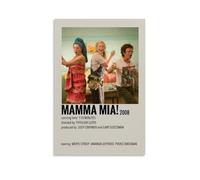 FHILTNMWC Poster Mamma Mia Jukebox, film musicale, commedia romantica, con cornice in legno integrata, per casa, camera da letto, garage, art deco, 30 x 45 cm, senza cornice, stile