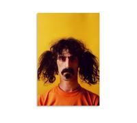 FHILTNMWC Poster su tela con cornice, Frank Zappa con cornice in legno, per casa, camera da letto, garage, Art Deco, 30 x 45 cm, senza cornice
