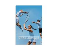 FHILTNMWC Poster su tela con cornice, motivo Challengers 2024, film drammatico sportivo romantico, retrò, con cornice in legno, per casa, camera da letto, garage, art deco, 30 x 45 cm, senza cornice