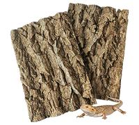 Fhiny 2 sfondi in Corteccia di Sughero, 29,5 x 19,6 cm, Corteccia di Sughero Naturale, per rettili, rettili, Arrampicata, Parete, terrario, Accessori Decorativi per Tartaruga, Drago, Camaleonte,